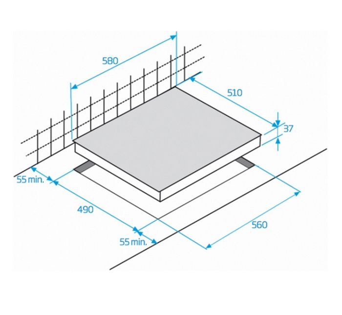 Vitrocerámica Beko HIC63402T de 3 zonas con instalación